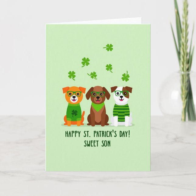 Sweet Son Happy St Patricks Day Card (Front)