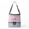 Sweet & Sophisticated Pink and Gray Messenger Bag