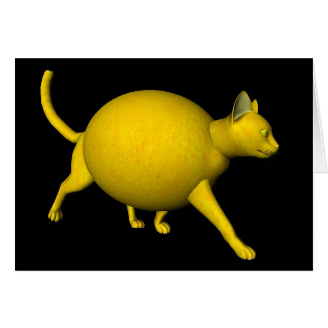Sweet-Sour Lemon Cat Cards (Front Horizontal)