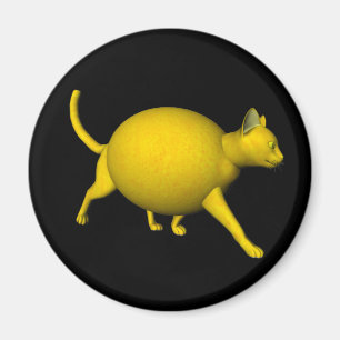 Sweet-Sour Lemon Cat Magnet