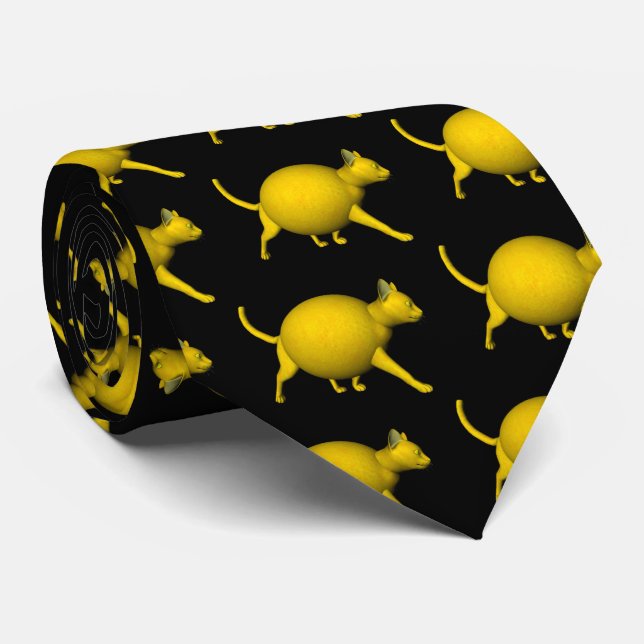 Sweet-sour Lemoncat Neck Tie (Rolled)