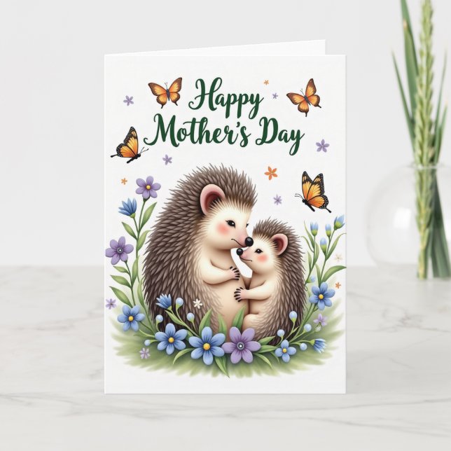 Sweet Spiny Mothers Day Card (Front)