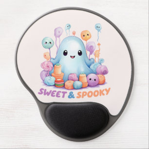 Sweet & Spooky – Cute Pastel Blue Ghoul Gel Mouse Pad