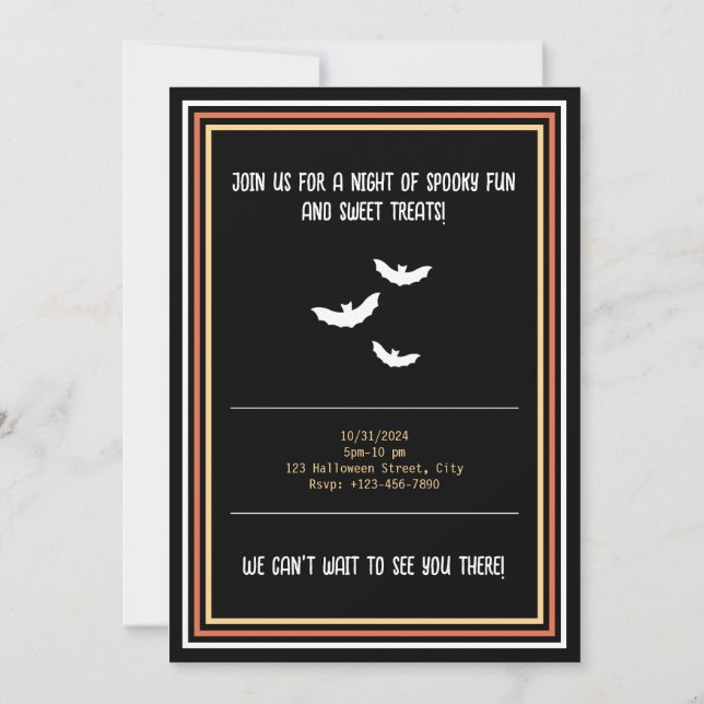 Sweet & Spooky Invitation (Back)