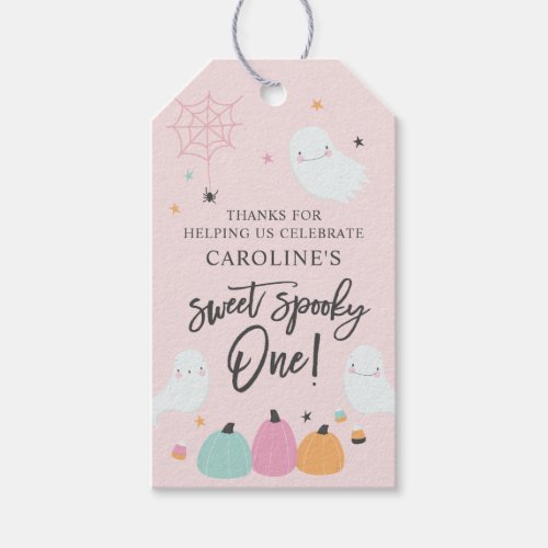 Sweet Spooky One 1st Birthday Party Favor Tags