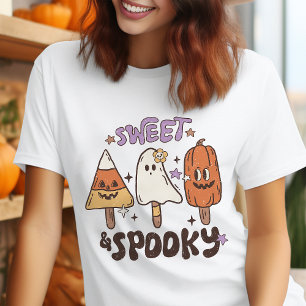 Sweet & Spooky Retro Halloween Tri-Blend Shirt