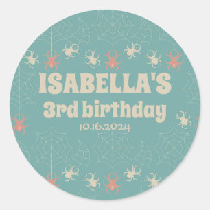 Sweet Spooky Tales Halloween Birthday Theme Classic Round Sticker