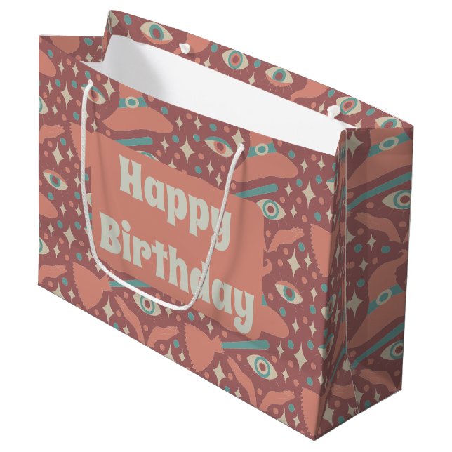 Sweet Spooky Tales Halloween Kids Birthday Theme Large Gift Bag (Front Angled)