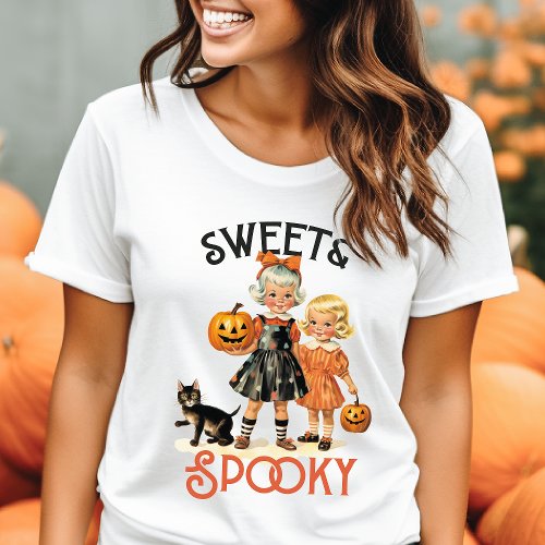 Sweet  Spooky Vintage Halloween Tri_Blend Shirt