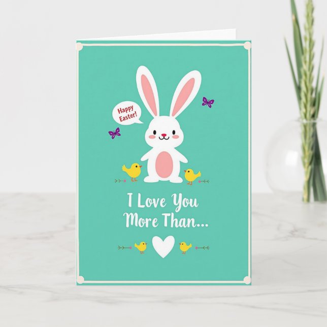 Sweet Spring Animal Love Card (Front)