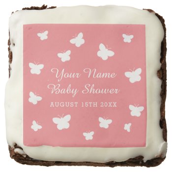 Sweet Spring Baby Shower Party Custom Brownies by logotees at Zazzle