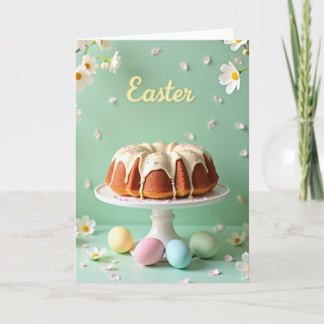 Sweet Spring Celebration Cake Card (Front)