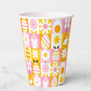 Sweet Spring Easter Patchwork  Paper Cups
