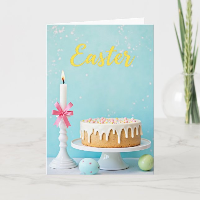 Sweet Spring Holiday Cake Card (Front)