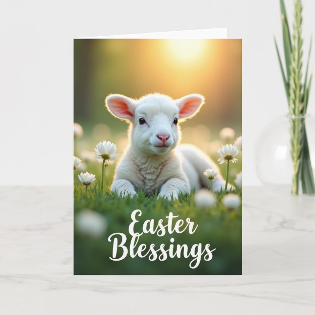 Sweet Spring Lamb Card (Front)