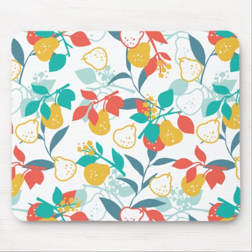 Sweet Spring Pear Fruit Pattern Mouse Pad