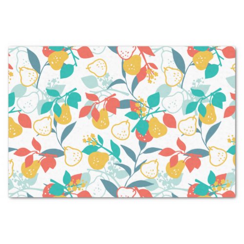 Sweet Spring Pear Fruit Pattern Tissue Paper