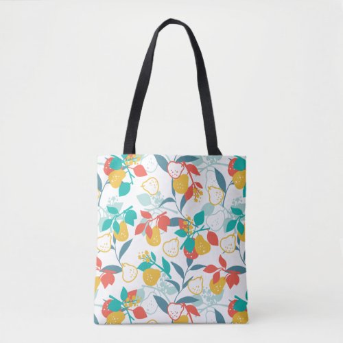 Sweet Spring Pear Fruit Pattern Tote Bag