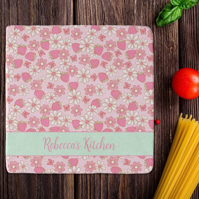 Sweet Spring Strawberries Personalized Trivet (Sweet Spring Strawberries Personalized Trivet)