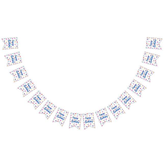 Sweet Sprinkle Birthday Party Theme Bunting Flags (All)