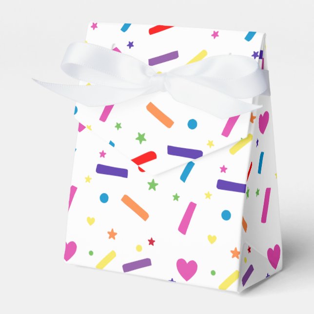 Sweet Sprinkle Birthday Party Theme Favor Boxes (Front Side)