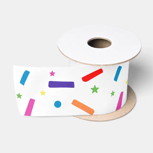 Party Riben Sweet Sprinkle Birthday Party Theme Satin Ribbon | Zazzle