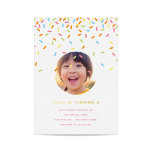 Sweet Sprinkle Kids Birthday Party Photo and Gold Foil Invitation<br><div class="desc">A colorful sprinkle party invite inspired by cupcakes,  cake,  ice cream donuts and all sweet treats that's perfect for a kids birthday party.</div>