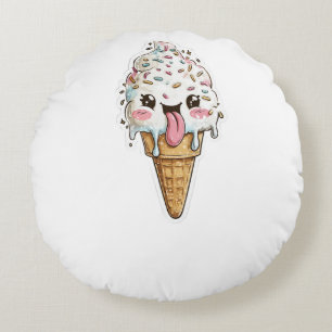 Sweet Sprinkles Graphic Youth Tee Round Pillow