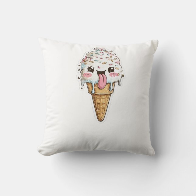 Sweet Sprinkles Graphic Youth Tee Throw Pillow (Front)