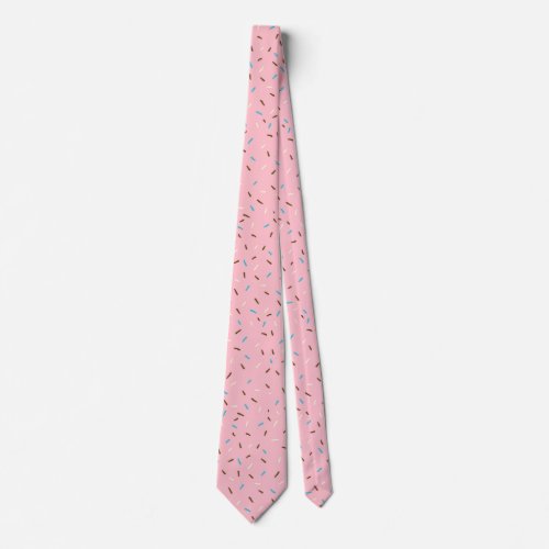 Sweet Sprinkles Neck Tie Strawberry Pink