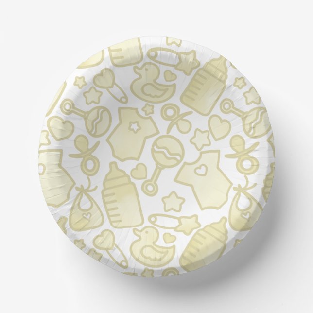 Sweet Sprinkles Ombre Yellow Paper Bowls (Front)