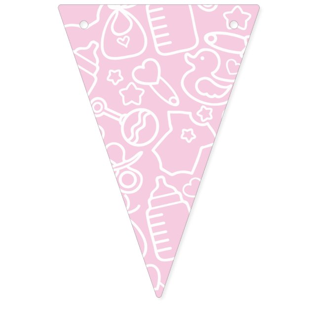 Sweet Sprinkles Pink Bunting Flags (First Flag)