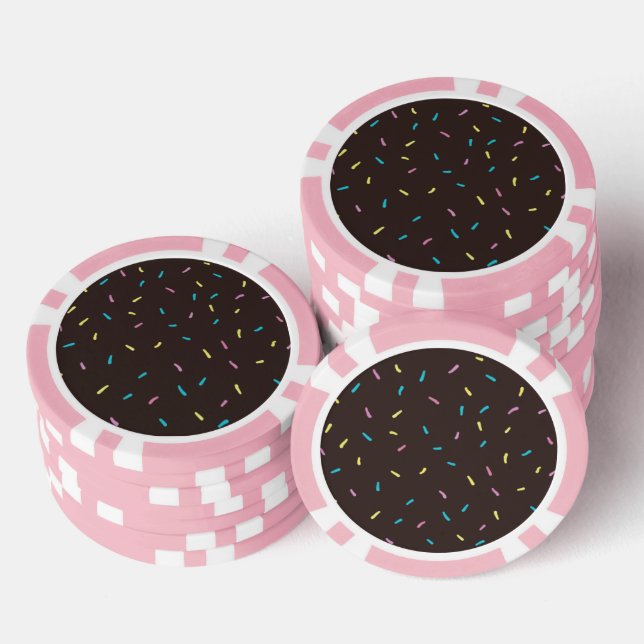 Sweet Sprinkles Poker Chips (Chocolate Brown) (Stack)