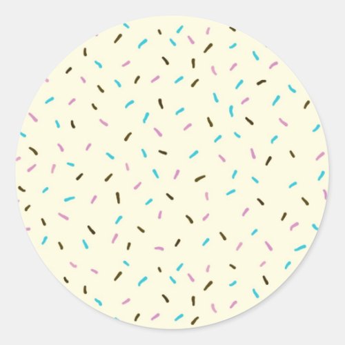 Sweet Sprinkles Round Stickers Vanilla Cream
