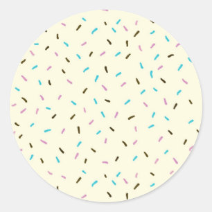 Sweet Sprinkles Round Stickers (Vanilla Cream)