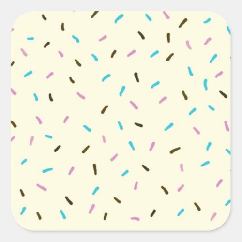 Sweet Sprinkles Square Stickers Vanilla Cream