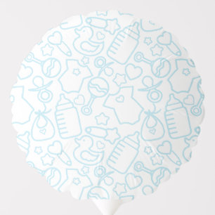 Sweet Sprinkles White Blue Balloon