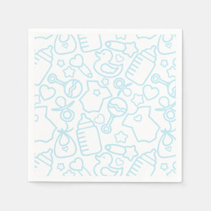 Sweet Sprinkles White Blue Napkins