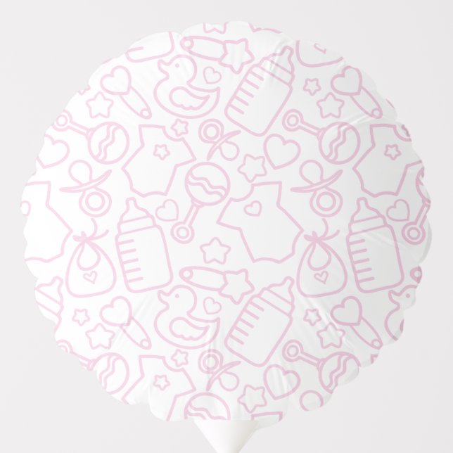 Sweet Sprinkles White Pink Balloon (Front)