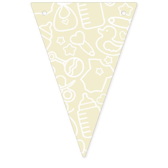 Sweet Sprinkles Yellow Bunting Flags (First Flag)