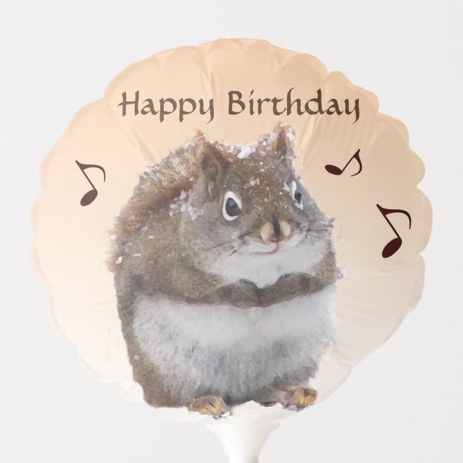 Sweet Squirrel Animal Birthday Balloon