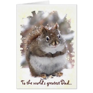 Sweet Squirrel Fathers Day Card