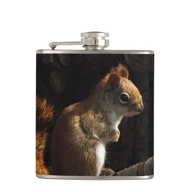 Sweet Squirrel in a Patch of Sunlight Flask