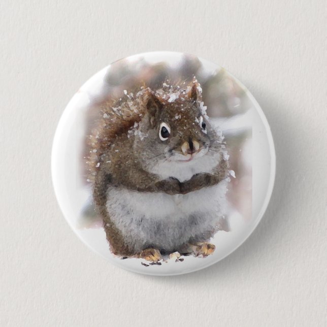 Sweet Squirrel Pinback Button (Front)