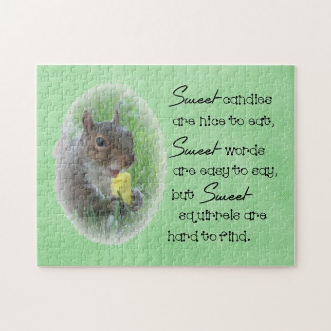 Sweet Squirrel Quote Photo Jigsaw Puzzle (Horizontal)