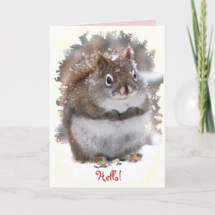 Sweet Squirrel Thinking of You Card