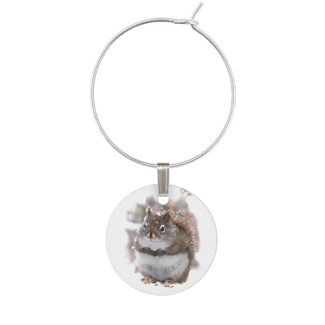 Sweet Squirrel Wine Charm (Front)