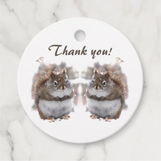 Sweet Squirrels Animal Thank You Favor Tags