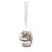 Sweet Squirrels in Winter Animal Cube Ornament (Right)
