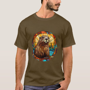 Sweet Stained Glass Beaver T-Shirt